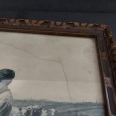 Framed Photogravure Print of Painting «Shepherdess in the Fields» Charles Pearce