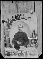 Vintage Black And White Photo Glass Plate 6X9 Cm Train Soldiers