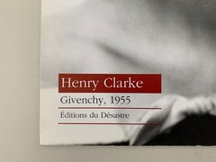HENRY CLARKE,’GIVENCHY,1955′ RARE AUTHENTIC 1990 ART PHOTO PRINT