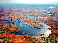 Oxbow Lake, Presque Isle, Wisc. Vilas County Aerial Photograph. Frame Optional.