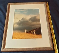 FRAMED RUSTIC WESTERN USA PRAIRIE FRAMED PHOTOGRAPH 1984 SIGNED SOUTHWEST ART