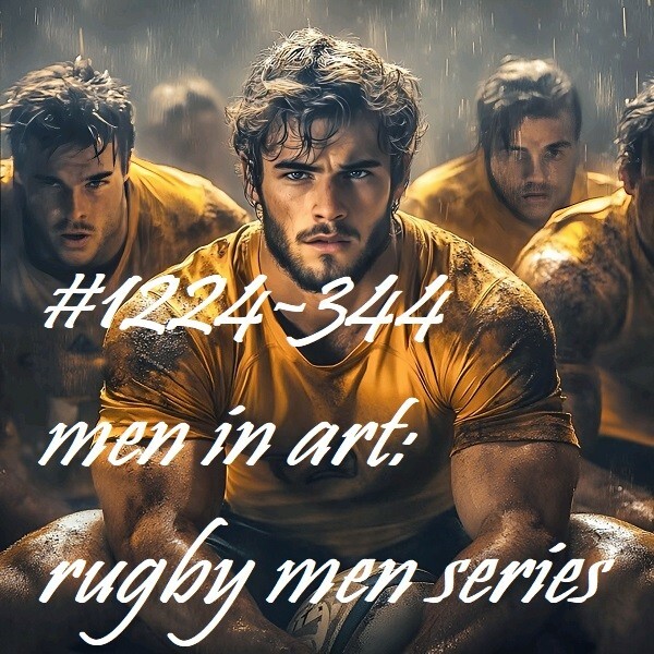 MALE PORTRAIT #1224-344 -men in art series -rugby men -free shipping in usa