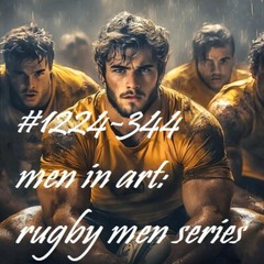 MALE PORTRAIT #1224-344 -men in art series -rugby men -free shipping in usa