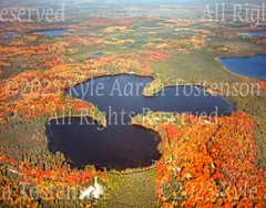 Spider Lake, Newbold, Wisconsin (Oneida County) Overhead Photo. Frame Optional.