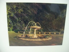 MATTED PHOTOGRAPHY Night Fountain in Park By Larry Santucci 16×20