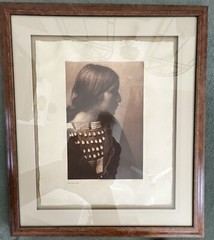 Framed Edward Curtis Arikara Girl C 1908 Christopher Cordozo
