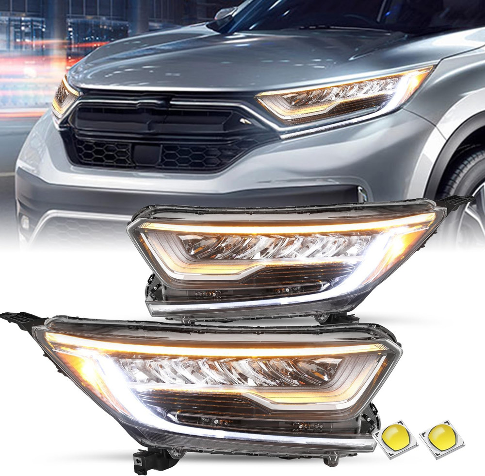FULL LED Headlight Assembly W/Led DRL for 2017-2022 Honda CRV Headlamp Replaceme