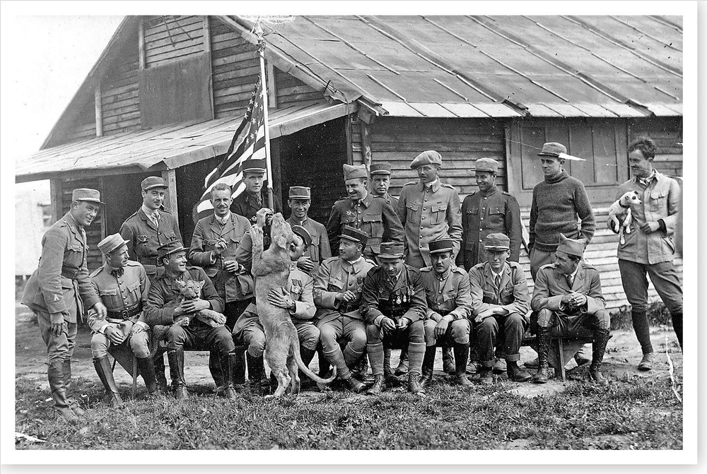 Lafayette Escadrille SPA 124 Pilots With Whiskey and Soda Silver Halide Photo