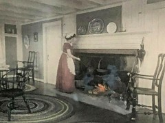 Large Wallace Nutting Interior «An Elaborate Dinner» Hand Colored Photo 1909