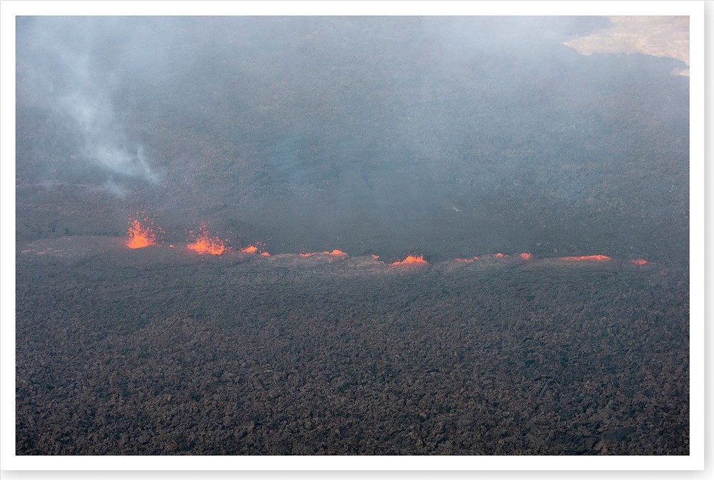 Lava Fissure Eruption Kilauea Volcano Hawaii 2018 Silver Halide Photo