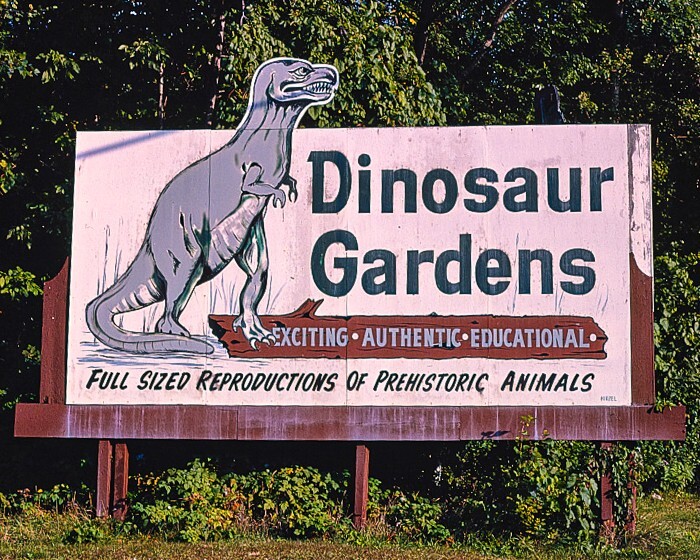 Vintage 8×10 of Dinosaur Gardens Billboard in Ossineke, MI. Free Shipping!!