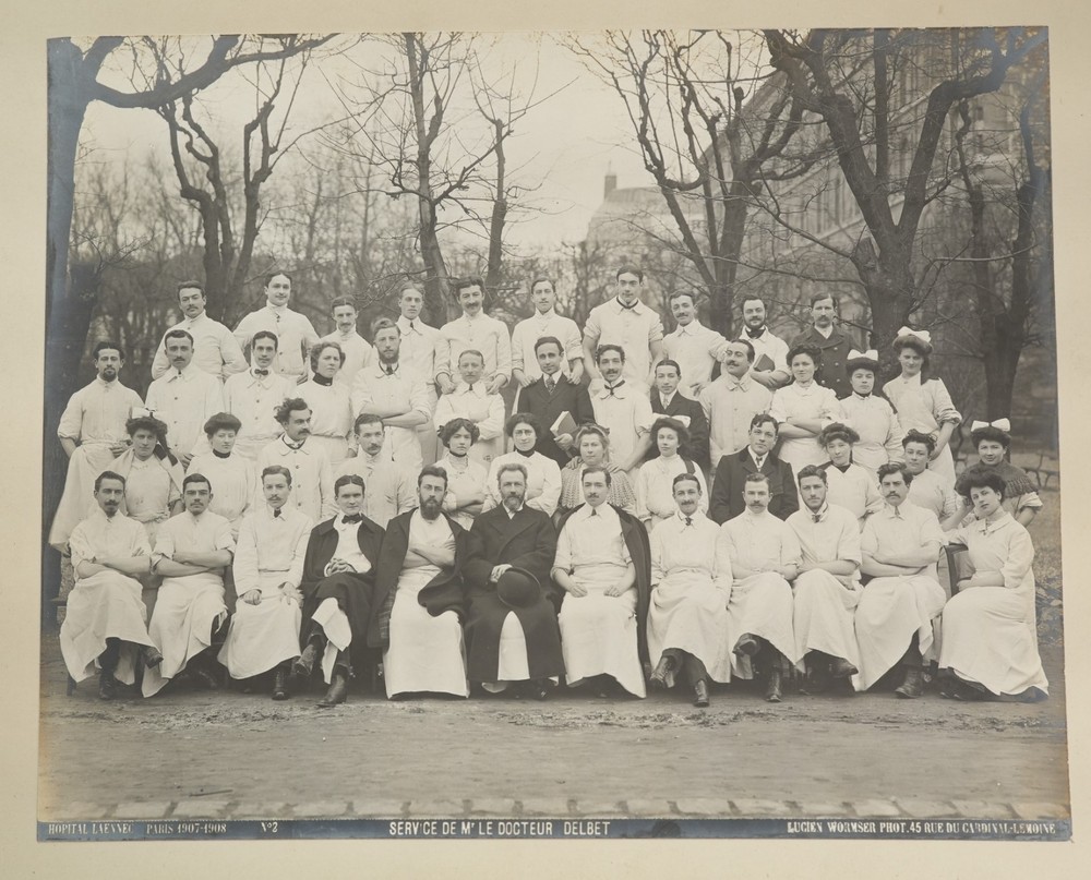 Photo Print Analog France Paris Group Hospital Laennec 1910 22X28Cm