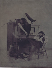 Hendrickson Orig Photo B&W PIANIST DANCE HALL GIRL AFTER LONG HARD NIGHT 10×13″
