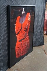 1993 Janet Biggs «Lipstick Dress» Cibachrome Triptych Photographs 108″