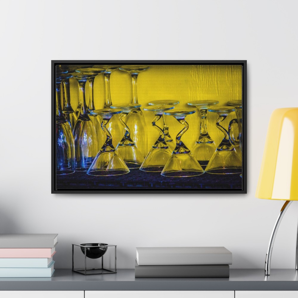 «Bar Glasses» Artistic Canvas Wrap, Gallery Wall Art, Home or Office Artwork,