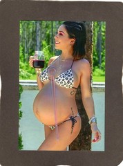 Lp15) Photo Woman Art Model Woman Pregnant.