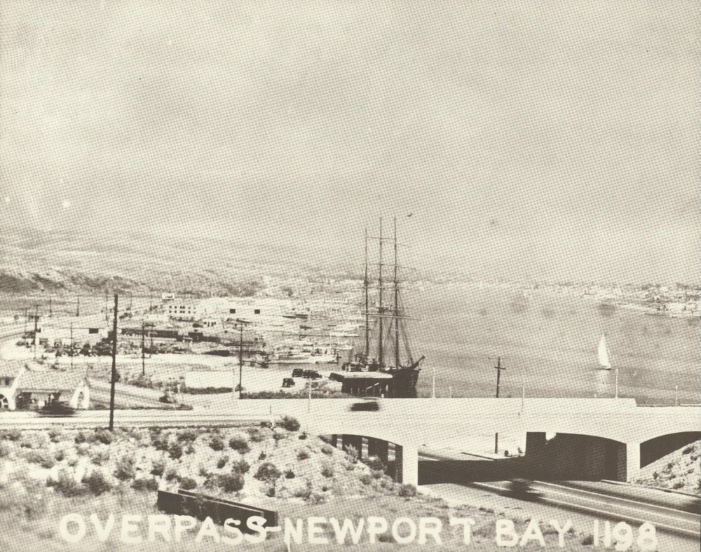 NEWPORT BEACH Tall Ship in Newport Bay Harbor VINTAGE Photo Print 979 11″ x 14″