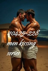 MALE PORTRAIT #0425-228 -men kissing series-free shipping in usa