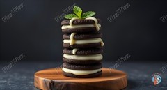 Mint Cookie Delight-Digital Image Picture Photo Wallpaper Background Desktop Art