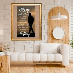 Inspirational Quote Wall Art Worry’s A Waste Of Time Printable Digital Download