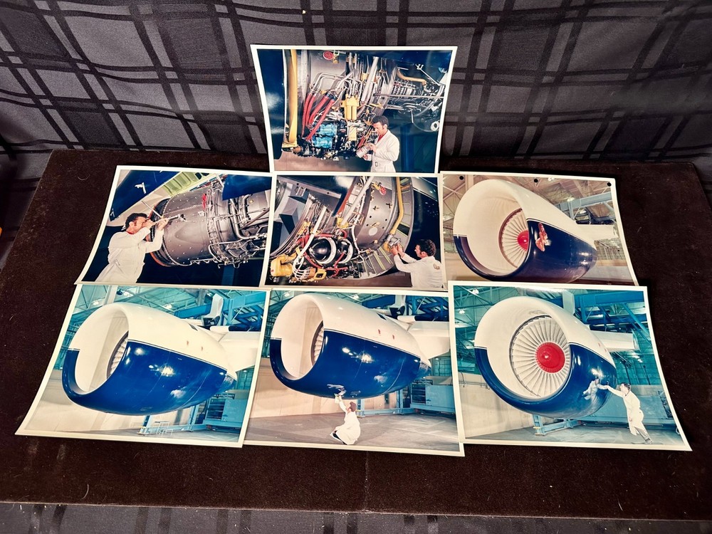 Vtg 1989 GE Aircraft Engine Technical Photos Lot 7 General Electric Jet Aviation