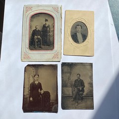 1800s Tin Type Photos Photographs Western Studio Portraits – H. S. Brown ?