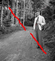 Negative-violin heads-Friesenheim-Man-Alfons-Forest-walk-outing-1936-140