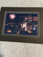 Signed Numbered Photograph, Downtown Fireworks, Chicago IL, By James Rasmussen