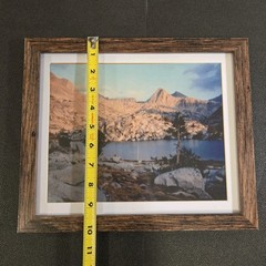 12×10 Desert Mountain Landscape Print in Standing Wooden Frame Home Decor
