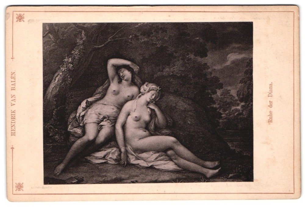 Photograph Unknown Photographer and Place Nude Women Resting in Forest After De Nude
