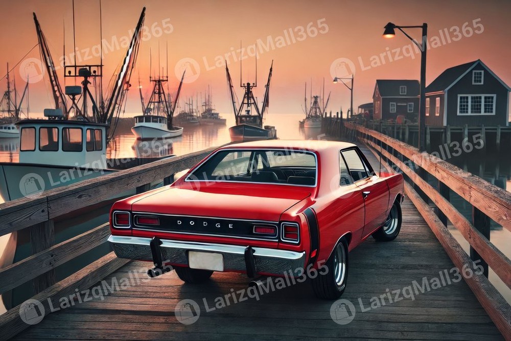 Digital Photo Background Wallpaper Vintage Retro 1970 Dodge Dart Swinger
