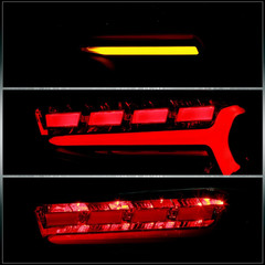 JDM Sequential Signal LED DRL Tail Lights Brake Lamps Stop Assembly Pair Set Com