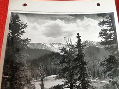 Vintage 1930s/40s Colorado Linen Backed Silver Gelatin Photo Echo Lake Denver 2