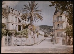 4 autochromes 9X 12 cm, Cannes / Nice circa 1910. Original Light Box