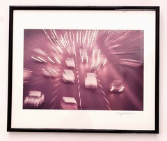 Leigh Wiener Original Color Long Exposure Photo Traffic in Los Angeles Signed