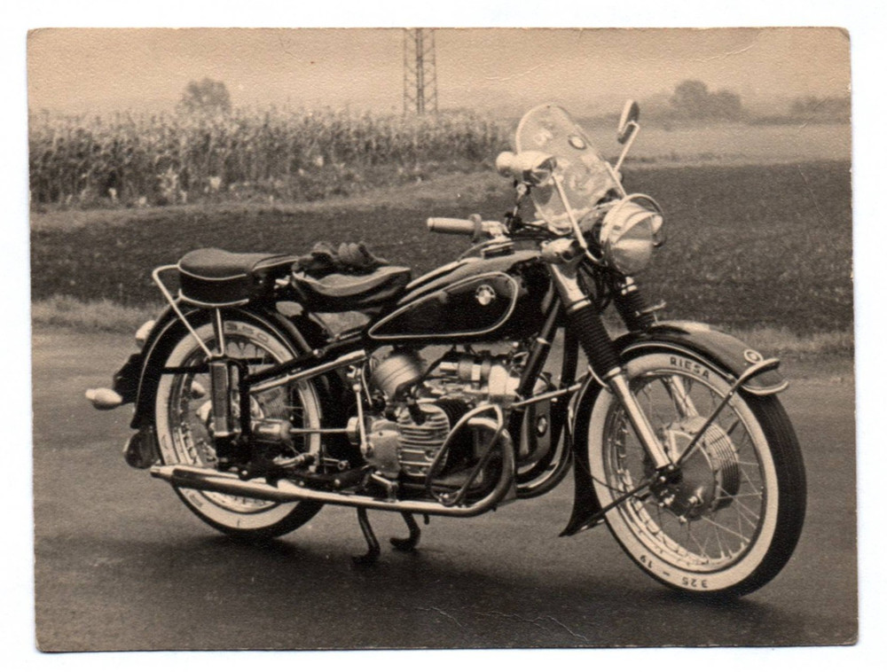 Old Photo Circa 1950 – 1960 Vintage BMW Motorrad Motorcyle Photography Vintage