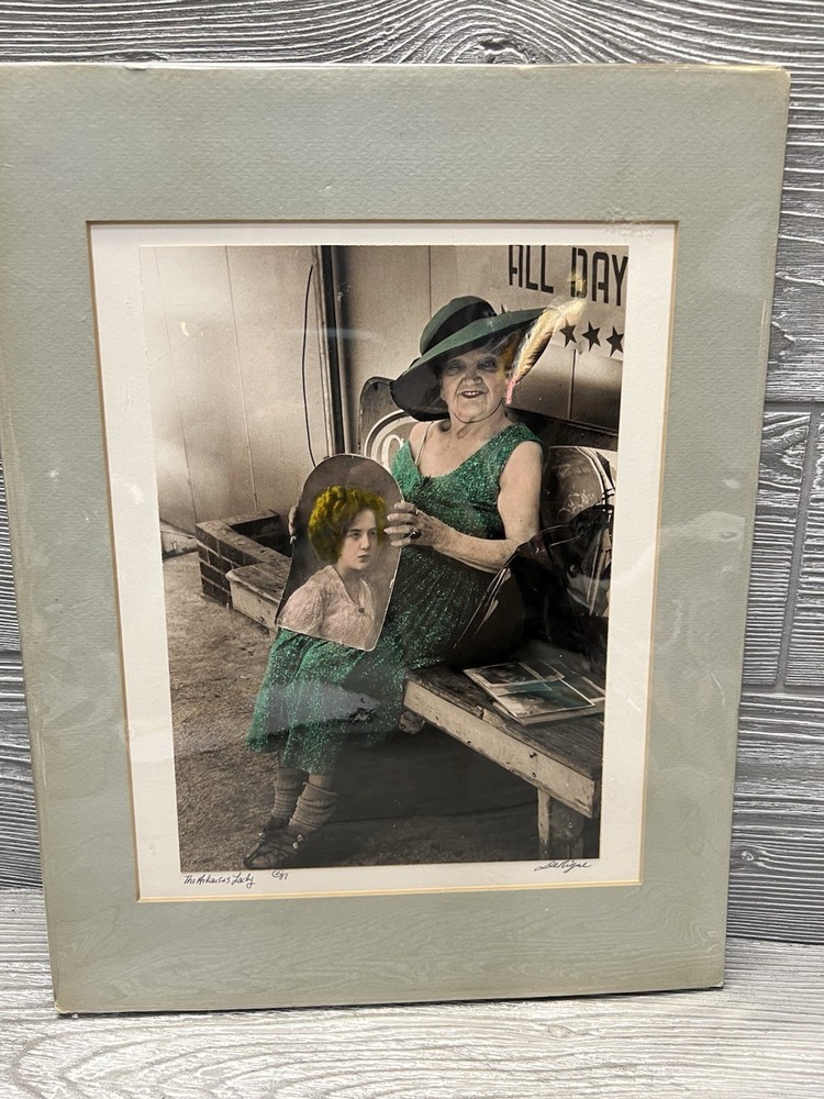 The Arkansas Lady Matted Photograph Hand Colored Signed Limited 1981 READ