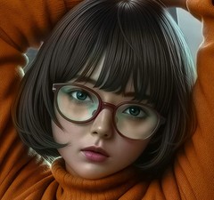 Sexy Velma Dinkley with Tattoos Jinkies Scooby Snack Metal Sign Art 14″ x 11″