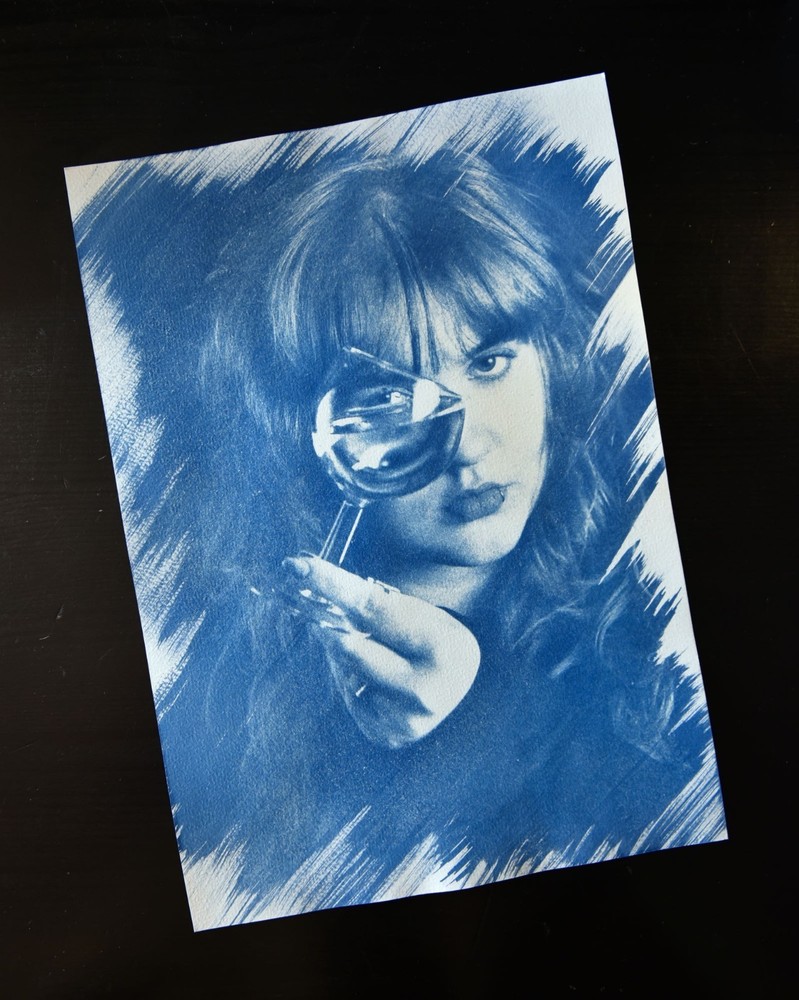 Cyanotype – Original Handmade Fine Art Photo – Abstract Portrait – Adam’s Lilith