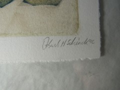 Deborah Schenck original polaroid transfer to watercolor paper 1996 3 pears art