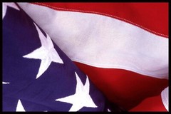 5×7 Original Flag Print, Double White/Navy Mat (Fits 8×10 Frame), Patriotic
