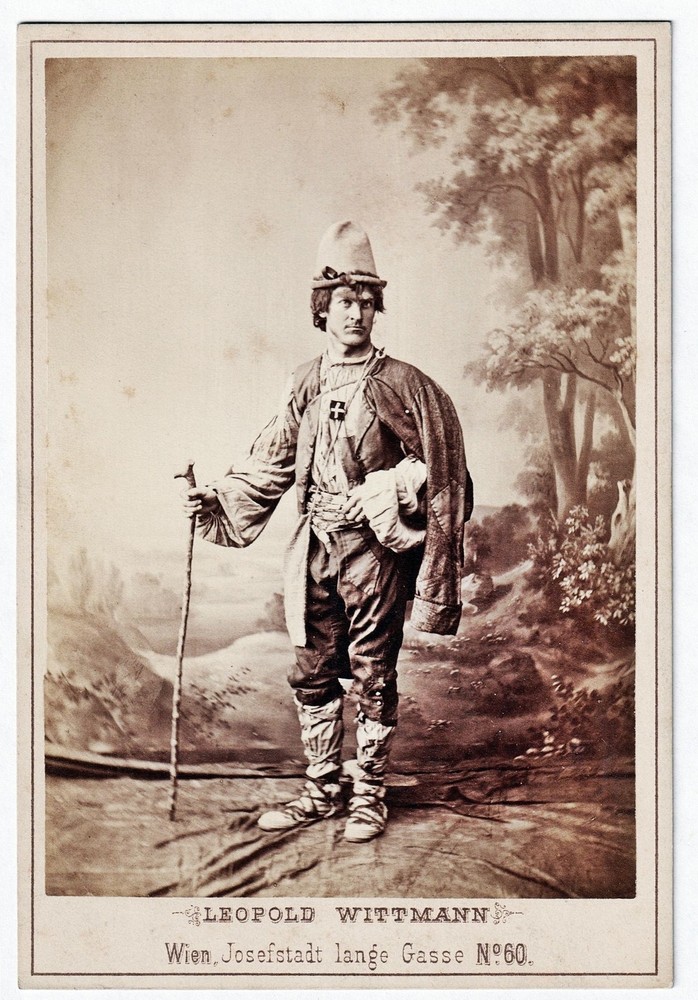 Alfons Regensburger opera singer Fra Diavolo Auber Vienna opera portrait photo 1870
