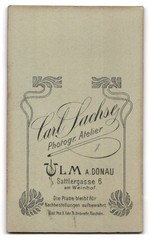 Photograph Carl Sachse, Ulm / Danube, Sattlergasse 6, elegant young gentleman in A