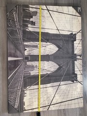 BROOKLYN BRIDGE-NY: Shade of Grey Glossy 26×36 Photo Print Wall Art Poster