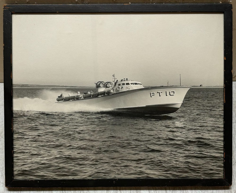 Original ’40 MORRIS ROSENFELD US Navy MOTOR TORPEDO Boat PT-10 SIGNED Photograph