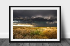 Storm Photography Print – Picture of Thunderstorm Over Plains in Texas Panhandle