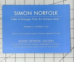 Simon Norfolk (b. 1963) Art Announcement Card 2007 – I Met A Stranger