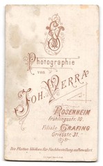 Photograph Joh. Verra, Rosenheim, Spring Street 10, portrait of a man