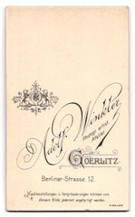 Photograph Adolf Winkler, Görlitz, Berliner Strasse 12, dark-haired young M