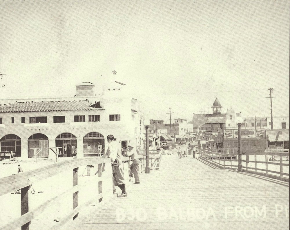 NEWPORT BEACH Balboa Inn Hotel Pavilion Pier VINTAGE Photo Print 1453 11″ x 14″